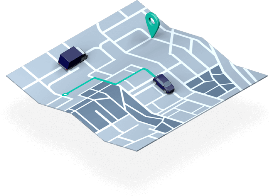 Mapa demonstrando a rota do veículo